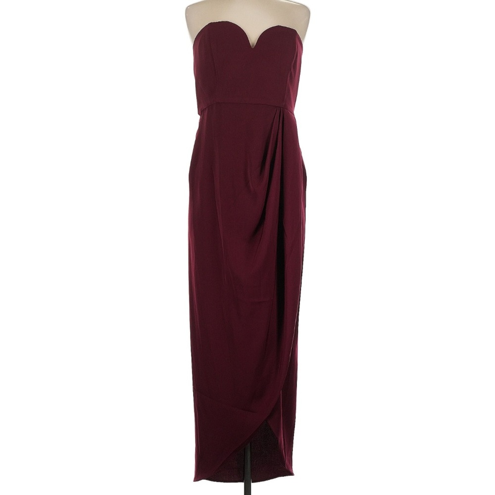 Shona Joy U Bustier Dress Burgundy